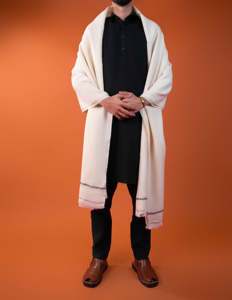 2025 New Fashion Style Wool <b>Shawl</b> Customized Embroidered Design for <b>Men</b> OEM Services Wholesale Customizable Winter Scarf & <b>Shawl</b> - Product Image 1