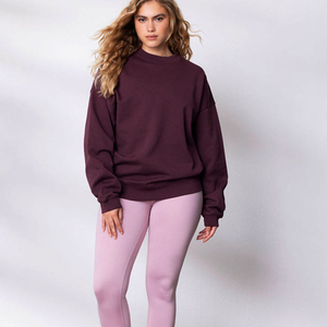 Sweat-shirts pour femmes grande taille en polyester/coton tissé de haute qualité, style décontracté hip-hop, épaules tombantes, amples et respirants - Product Image 4