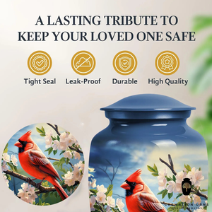 Urnes de crémation en métal de qualité supérieure Colibri Urnes commémoratives en aluminium fabriquées à la main Joint étanche à graver avec sac en velours - Product Image 5