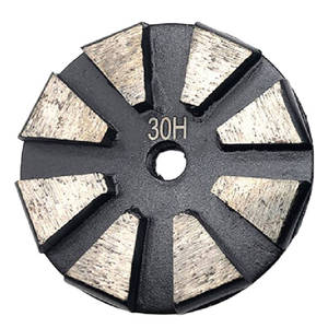 Disque de meulage rugueux TERRCO compatible 3 pouces (80 mm) avec système de changement de vitesse, huit segments radiaux pour la préparation des surfaces en béton - Product Image 1