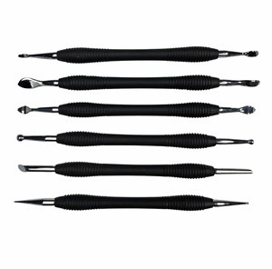 Leather Craft <strong>Modeling</strong> <strong>Tools</strong> - Embossing Small/Large Ball Leather Carving Details DIY Hand <strong>Tools</strong> OEM Supported - Product Image 2