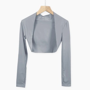 เสื้อโยคะไนลอนแขนยาวสำหรับผู้หญิงเสื้อครอปสำหรับใส่วิ่งรัดรูปเสื้อโค้ทกีฬาแห้งเร็วสำหรับออกกำลังกาย - Product Image 1