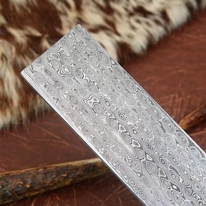 High Quality Custom Damascus <b>Steel</b> <b>Billet</b> Handmade with Raindrop Pattern OEM Supported Wood Handle for Multipurpose Knife Use - Product Image 3