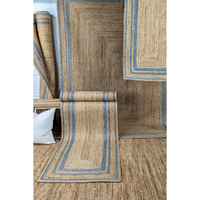 Seagrass Jute Flat Weave Abstract Living Room Carpet Welcome Matte Multi-Color Unique Latest Arrival Natural Jute Rug India