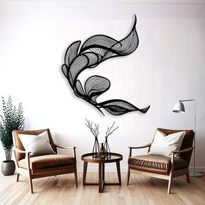 Art mural en métal moderne, Art mural en métal de style moderne et luxueux, Grande décoration murale, Décoration intérieure minimaliste, Cadeau de fête des mères - Product Image 4