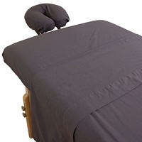 Ensemble de 3 pièces de housse de repose-visage en coton mélangé, drap plat et drap-housse de Table de Massage