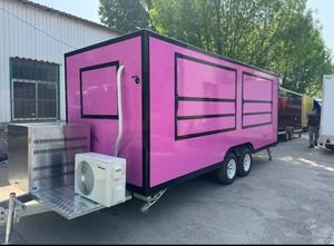 รถพ่วงขายอาหารขนมเคลื่อนที่ทำจากสแตนเลสอุปกรณ์ครบครันสำหรับห้องครัวและรถไอศครีม - Product Image 4