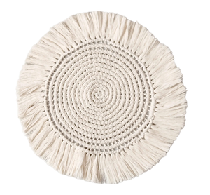 พรม macrame แฮนด์เมดทรงกลมหลากสีผลิตในเวียดนาม - Product Image 1