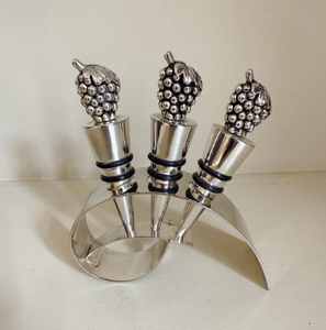 Venta al por mayor Drinkware Metal Tapones para botellas de vino Forma de flor Tapón de botella de plata Tapón de botella de acero inoxidable personalizado - Product Image 3