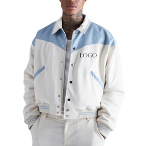 2025 grande taille hommes Varsity College vestes Logo personnalisé couleur bloc Letterman vente en gros hommes vestes bouton Up Varsity vestes - Product Image 1