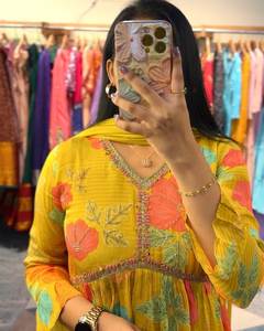 FULPARI, recién llegado, Kurtis de rayón indio con estampado Digital, Salwar de talla grande listo para mujeres, mujeres paquistaníes, Wea - Product Image 5