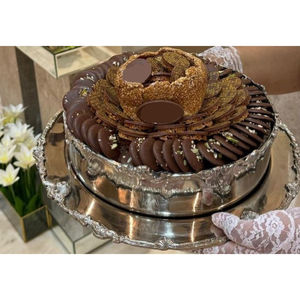 Lujoso cuenco plateado para servir chocolate, cuenco de Metal de la mejor calidad, postres, dulces, plato para servir para ocasiones especiales y eventos - Product Image 4