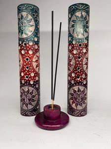 2024วางธูปหินอ่อนสีดำทำด้วยมือดีไซน์ใหม่ที่วางธูปรูปแท่งเทียนหอมกลิ่นบัว - Product Image 2