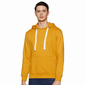 <b>Yellow</b> Gold Color High Quality <b>Men's</b> <b>Hoodies</b> Sweatshirt Made in Cotton Fleece Pullover Sweatshirt With Customized Logo & Designs - Product Image 1