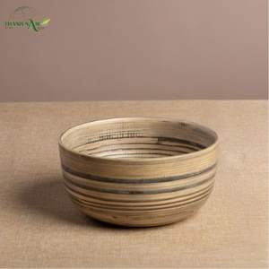 Customized Classic Disposable Eco-Friendly Serving & Decorative <b>Bamboo</b> <b>Bowl</b> for Party and Home Use - Product Image 1