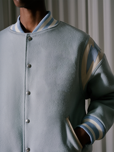 Chaquetas Varsity Personalizadas para Hombre, Casuales, Talla XL, Transpirables, de Poliéster, con Mangas de Cuero para Niños, Lisas, Bordadas, Estilo Letterman - Product Image 5