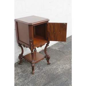 Elegant Victorian <b>Mahogany</b> <b>Bedside</b> Nightstand Exquisite Hand-Carved Bedroom Furniture with Storage Accent <b>Table</b> for Your Bedroom - Product Image 5