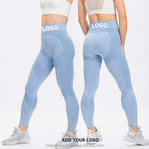 Wholesale High-Waisted Breathable Women Yoga <b>Leggings</b> Girl's Winter Activewear-Seamless Skin Color Made Spandex/<b>Nylon</b> Solid - Product Image 1