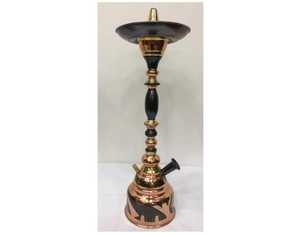 Farida Simpatico Narguilés de luxe en laiton moyen fabriqués avec miroir Technique Style Boury - Product Image 5