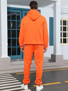 Trajes de chándal para hombre, conjunto de 2 piezas, Sudadera con capucha y cremallera, pantalones de chándal, trajes de chándal informales atléticos para hombre - Product Image 3