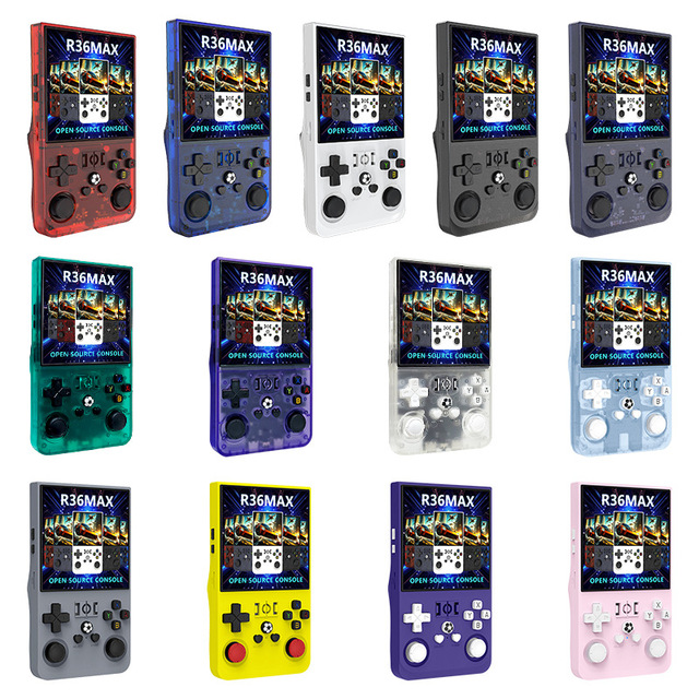 SZZR R36MAX Handheld Retro Game Console 4 Inch HD Portable Pocket Video Player Open-Source Linux System 1GB RAM 4000mAh Games
