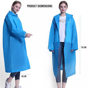 Manteau de pluie transparent avec matériau en PVC léger et manteau de pluie portable confortable et ample avec un design pliable - Product Image 6