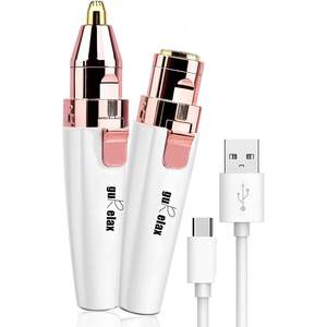 Afeitadora Eléctrica Recargable para Mujer, Depiladora Facial Sin Dolor, Cabezales de Repuesto para Mejillas, Barbilla y Brazos, Tipo Pinza, con Batería - Product Image 1