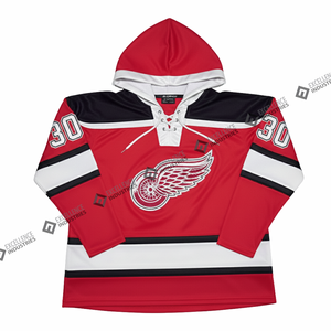 Buy Wholesale Custom Lightweight Quick Dry <b>Pullover</b> Hockey Hoodies Sublimation Printed Polyester Ice Hockey Wear - Product Image 1