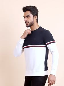Sudadera de Invierno Más Vendida, de Punto Acanalado, Manga Larga, 100% Algodón, Forrada, para Hombre, Suave, Elegante, Cómoda, Estilo Casual, Color Azul Marino - Product Image 4