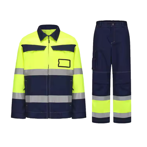 ชุดทำงานเสื้อแจ็กเก็ตและกางเกงแนวอุตสาหกรรมชุดยูนิฟอร์มทำงานสะท้อนแสงงานตามสั่ง - Product Image 3