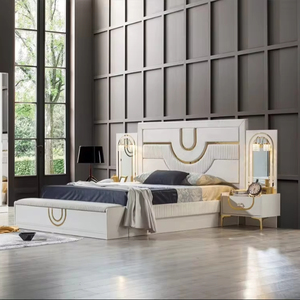 Juego de dormitorio Oriental de alta calidad Pinar cama King Size con 6 puertas con espejo armario último diseño muebles para el hogar origen turco - Product Image 1