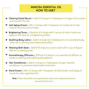 Loción Corporal 100% Pura de Aceite Esencial de Mimosa, Hidratante, Iluminadora, Reafirmante y Nutritiva, con Ingredientes Herbales y Florales, Muestra Gratis - Product Image 5