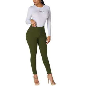 Jeans moulants taille élastique pour femmes, qualité supérieure, nouvelle mode, vente en gros, couleur personnalisée ODM - Product Image 2