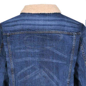 Veste en jean légère taille plus personnalisée pour hommes, design unique à col montant vintage pour l'hiver - Product Image 6