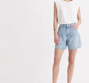 <b>Women's</b> Plus Size 100% Cotton Denim <b>Jean</b> Shorts Custom Streetwear Half Pants Breathable Workwear with Loose Fit Light Blue Color - Product Image 5