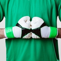 Guantes de Portero de Fútbol de Cuero de Calidad Profesional Unisex, con Protección de Látex para Dedos y Pulgar, Muñequera Ajustable