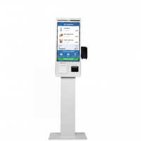 Kiosque en libre-service avec lecteur de codes-barres, design compact et portable, lecteur de cartes de crédit intégré, idéal pour les restaurants, bars et le commerce de détail, modèle 880 sur pied