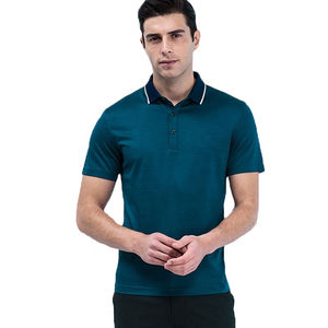 Patrón sólido OEM personalizado para hombres para camiseta de polo Ropa de punto de último diseño con serigrafía digital para camiseta de polo - Product Image 1