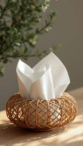 Boîte à mouchoirs en rotin de style bohème idéale pour superposer des textures et ajouter un charme terreux aux chambres à coucher salons et salles de bain - Product Image 2