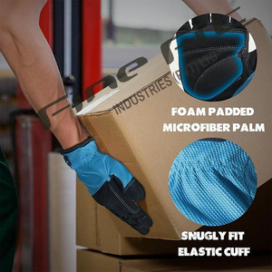 Guantes mecánicos de cuero personalizados con malla transpirable de agarre pesado resistentes al aceite para reparación de automóviles y seguridad industrial - Product Image 6