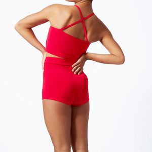 <b>Halter</b> Backless Twist Sport <b>Bra</b> & Shorts Gym Fitness Sets Women's Workout Wear Pilates Yoga Clothes Cheap Price OEM Custom - Product Image 2