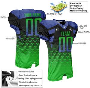 Uniforme de football américain 100 % polyester tendance 2025, vente en gros, personnalisable avec manches courtes, service OEM disponible - Product Image 6