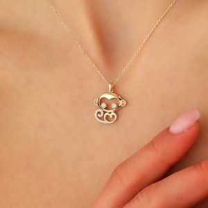 สร้อยคอทองคำแท้14K สีธรรมชาติ VVS IGI GIA ได้รับการรับรองว่าเป็นจี้เพชรที่ดีของขวัญสำหรับเธอ - Product Image 2