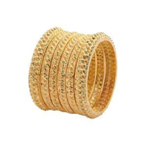 ขายส่งกำไลชุบทอง14K 18K 24K กำไลแฟชั่นกำไลข้อมือแบบดั้งเดิมเครื่องประดับทองเหลืองบรรจุทอง - Product Image 1