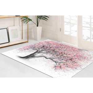 พรมลายต้นดอกสีชมพู: ลายภูมิทัศน์นามธรรม, พรมกันลื่น, พรมเชนิลล์ - Product Image 4
