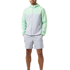 Two Piece Windbreaker <b>Jacket</b> And Short Set Street wear Zip Up Polyester Windbreaker Tracksuit Short Set 2025 - Product Image 1