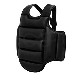 Gilet de protection karaté poitrine garde bouclier réglable adultes enfants Arts martiaux lourd poinçonnage Muay Thai équipement de sécurité Durable - Product Image 1