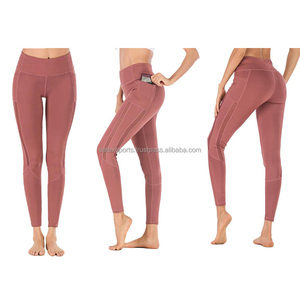 กางเกงโยคะออกกำลังกายเอวสูงสำหรับผู้หญิงเลกกิ้งผ้าไนล่อนเนื้อนุ่มสีพื้นยืดได้ตามต้องการ - Product Image 6