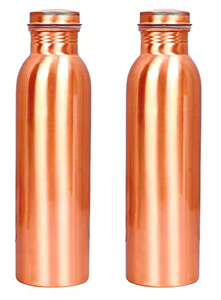 Bouteille en cuivre avec soins de santé Bouteille en cuivre humain Bouteille d'eau potable Échantillon gratuit par artisanat en croissant - Product Image 5