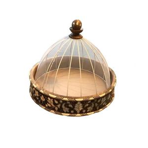 Plateau de service en bois et vadrouille avec couverture en tissu Vaisselle pour la maison et l'hôtel Plateau à chocolat aux prix les plus bas - Product Image 1